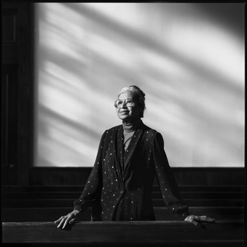 Rosa Parks, a photograph by Brian Lanker